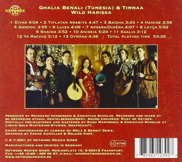 Ghalia Benali & Timnaa : Wild Harissa (CD, Album)