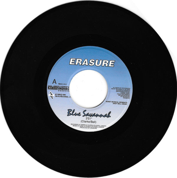 Erasure : Blue Savannah (7", Single)