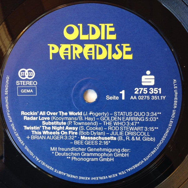 Various : Oldie Paradise (LP, Comp)