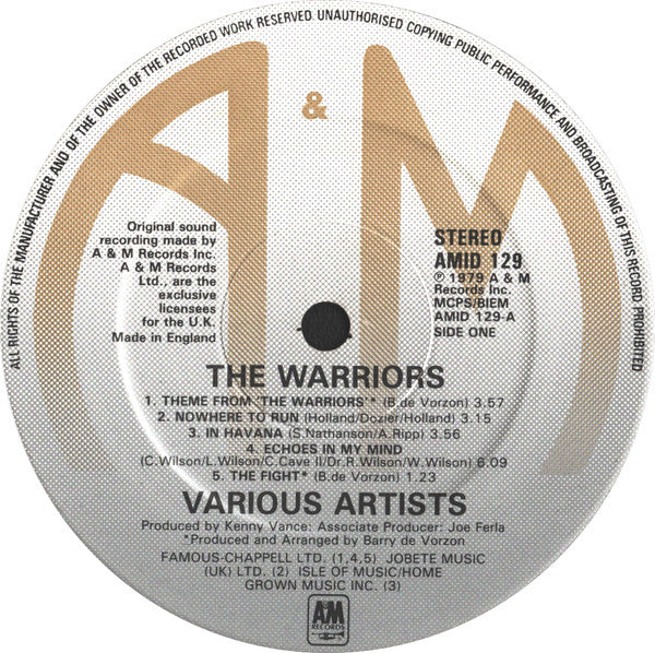 Various : The Warriors (The Original Motion Picture Soundtrack) (LP, RE)
