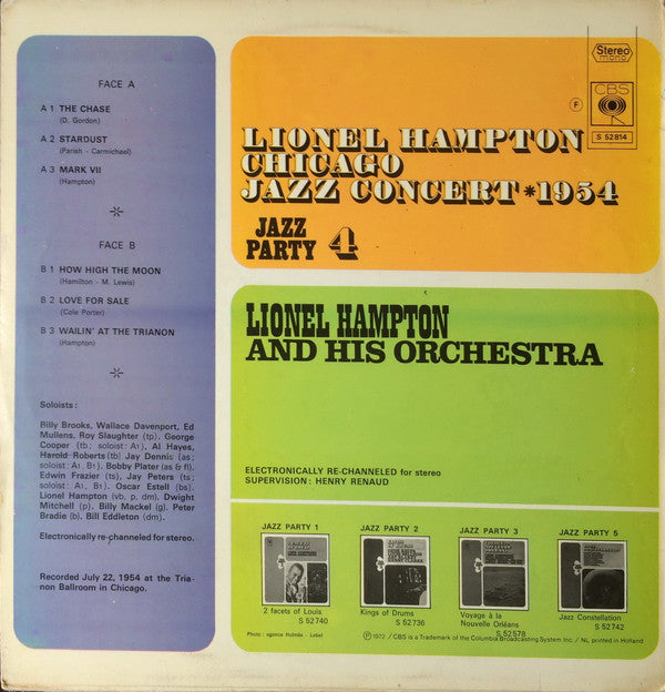 Lionel Hampton And His Orchestra : Chicago Jazz Concert * 1954 (LP, Album)