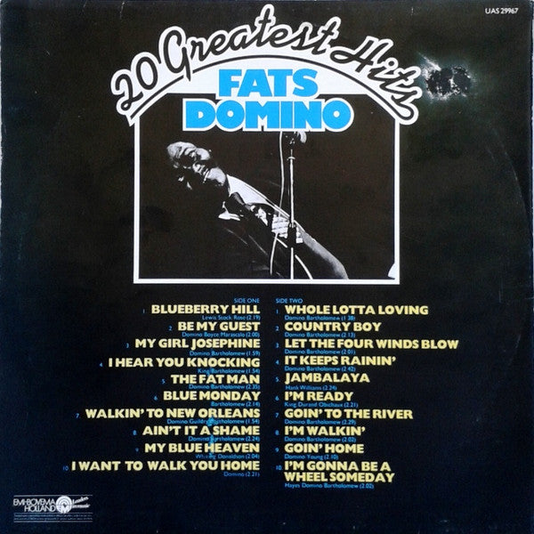 Fats Domino : 20 Greatest Hits (LP, Comp)