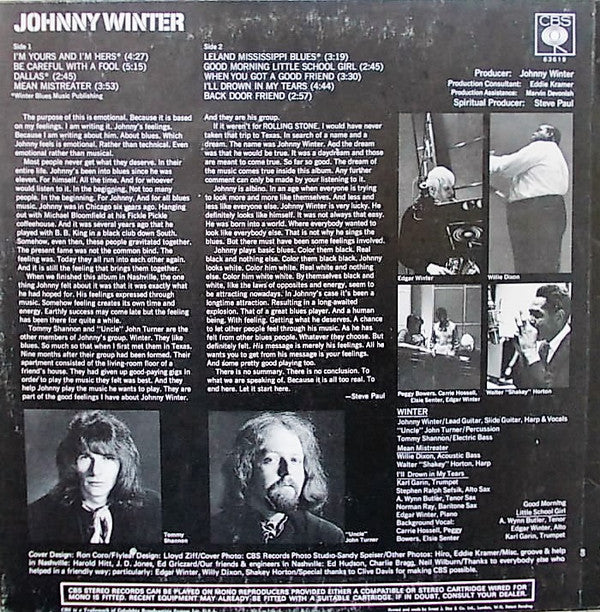 Johnny Winter : Johnny Winter (LP, Album)