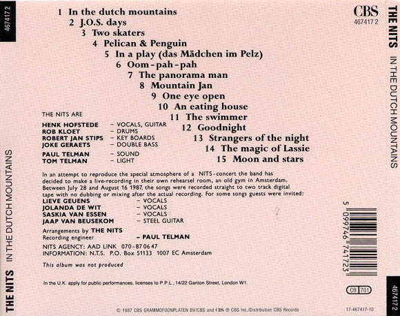 The Nits : In The Dutch Mountains (CD, Album, RP, Son)