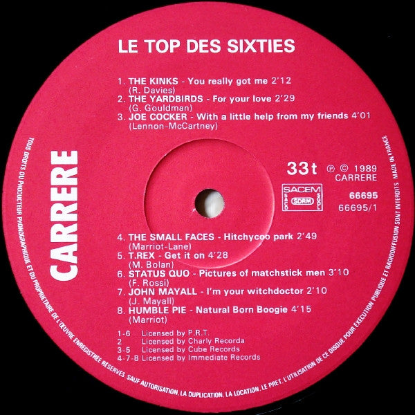 Various : Le Top Des Sixties (2xLP, Comp)
