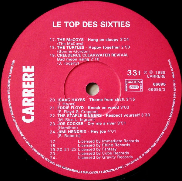 Various : Le Top Des Sixties (2xLP, Comp)