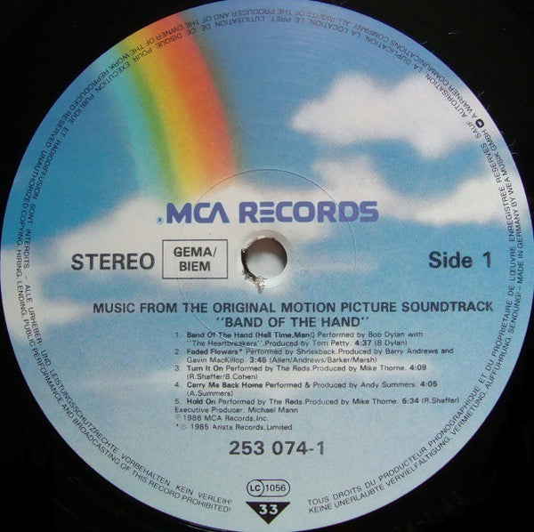 Various : Band Of The Hand (Original Motion Picture  Soundtrack) (LP)