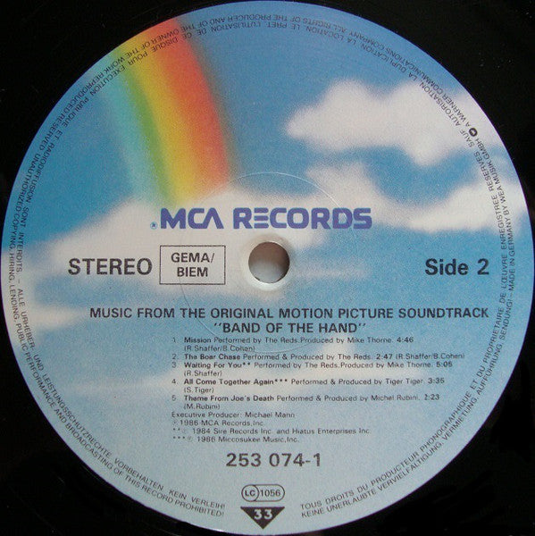 Various : Band Of The Hand (Original Motion Picture  Soundtrack) (LP)