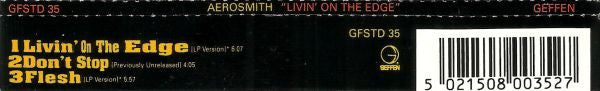 Aerosmith : Livin' On The Edge (CD, Single)