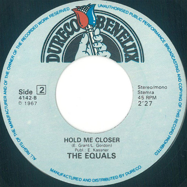 The Equals : Baby, Come Back / Hold Me Closer (7", Single)