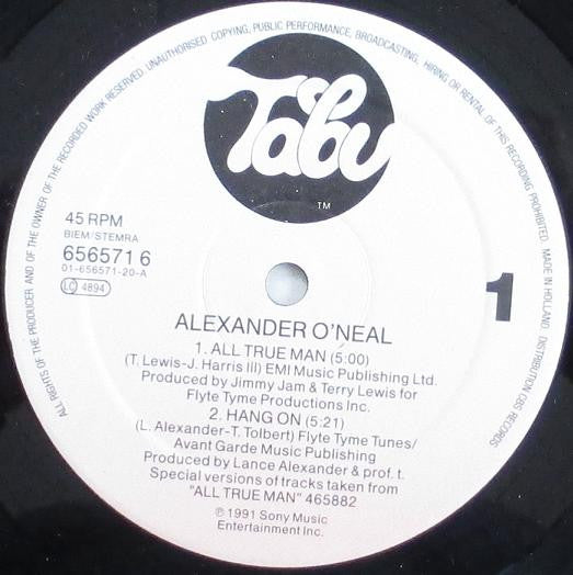 Alexander O'Neal : All True Man (12", Maxi)