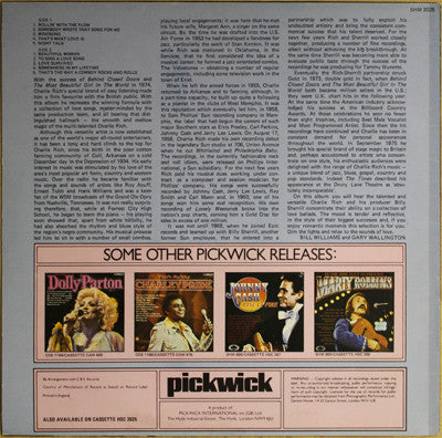 Charlie Rich : Songs Of Love (LP, Album, RE)
