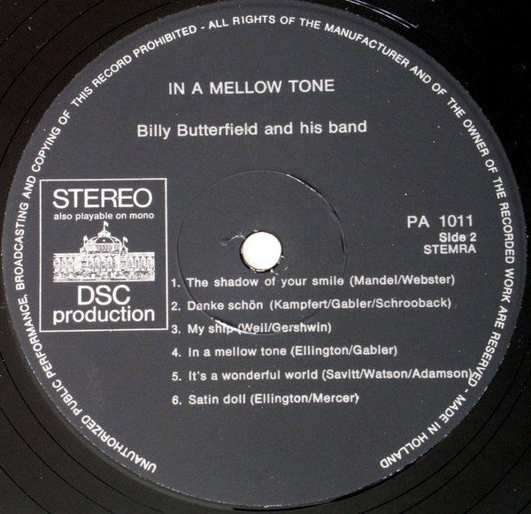 Billy Butterfield : In A Mellow Tone (LP, Album, RE)