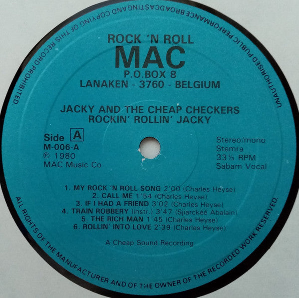 Jacky And The Cheap Checkers : Rockin' Rollin' Jacky (LP, Album)
