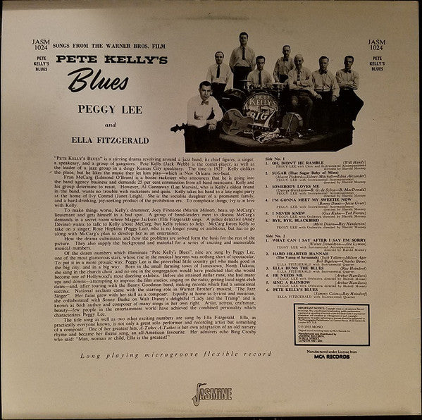 Peggy Lee And Ella Fitzgerald : Pete Kelly's Blues (LP, Album, Mono, RE)