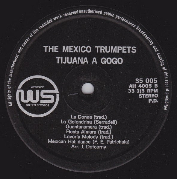 The Mexico Trumpets : Tijuana À Gogo (LP, Album)