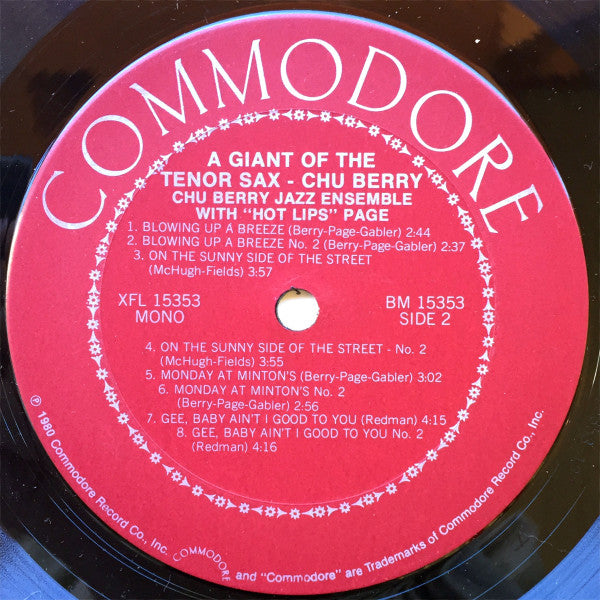 Leon "Chu" Berry : A Giant Of The Tenor Sax (LP, Comp, Mono)