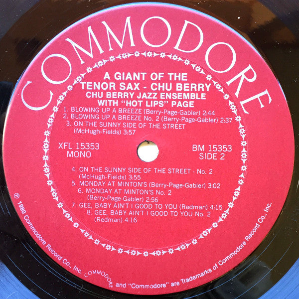 Leon "Chu" Berry : A Giant Of The Tenor Sax (LP, Comp, Mono)