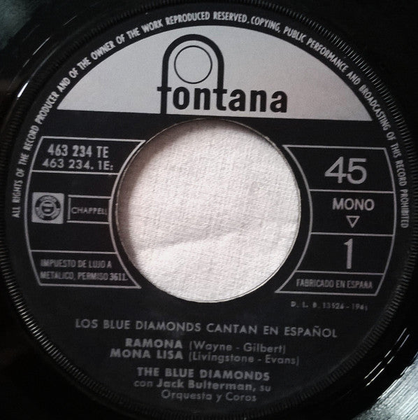 The Blue Diamonds : Los "Blue Diamonds" Cantan En Español (7", EP, Mono, RE)