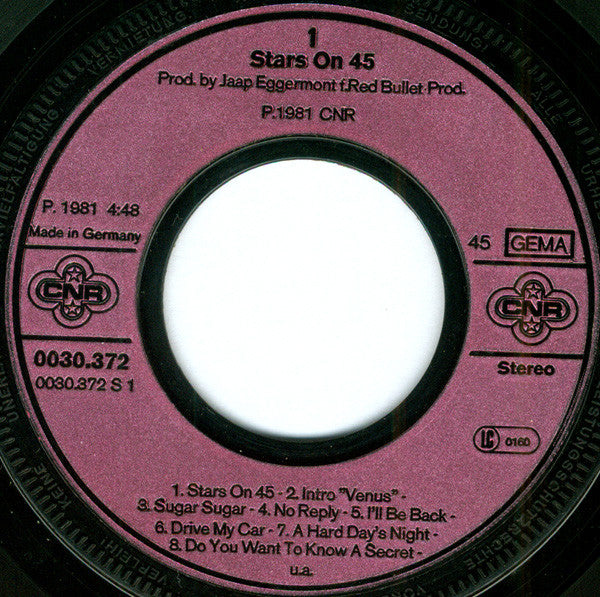 Stars On 45 : Stars On 45 (7", Single)