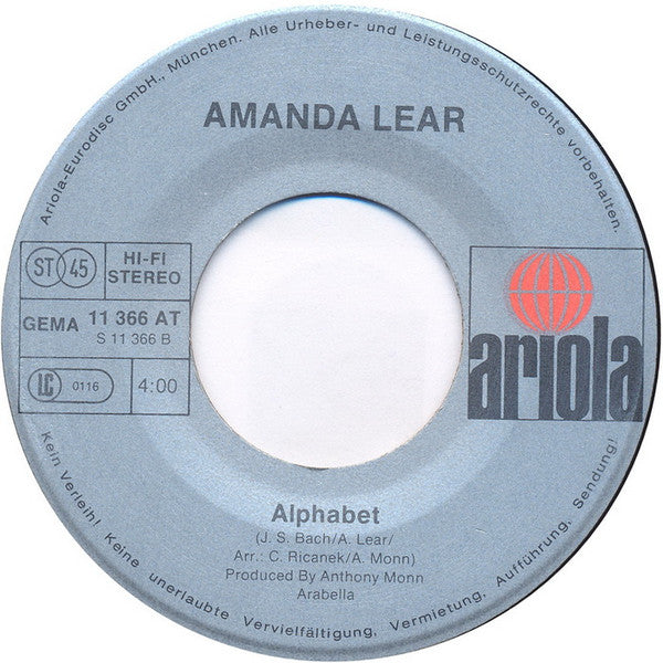 Amanda Lear : Queen Of China-Town (7", Single, Son)