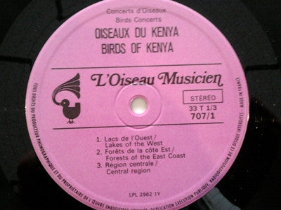 Jean C. Roché : Oiseaux Du Kenya / Birds Of Kenya (LP)