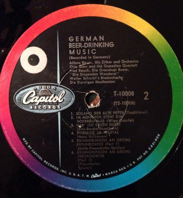 Various : German Beer-Drinking Music (LP, RP)