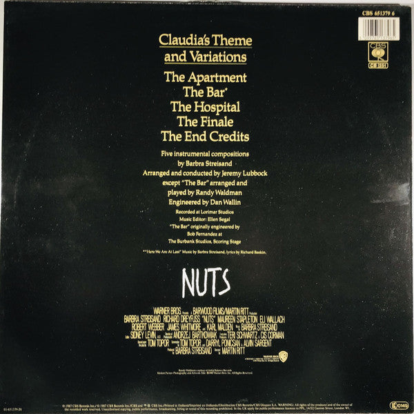 Barbra Streisand : Nuts - Original Score From The Motion Picture (12", Maxi)