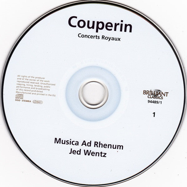 François Couperin - Musica Ad Rhenum, Jed Wentz : Concerts Royaux - Les Goûts-Réunis (3xCD, RE)