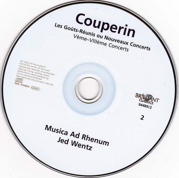François Couperin - Musica Ad Rhenum, Jed Wentz : Concerts Royaux - Les Goûts-Réunis (3xCD, RE)