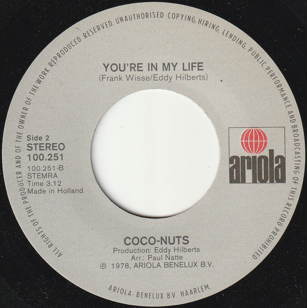 Coconuts (2) : A Tiny Little Love Song (7", Single)