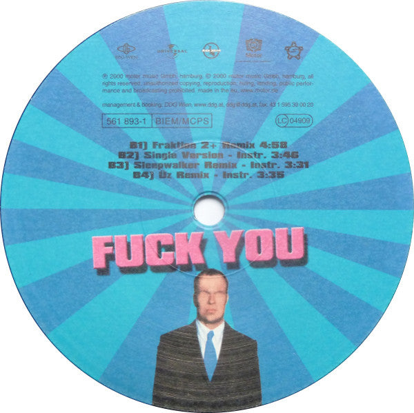 Schönheitsfehler : Fuck You (12", Single)