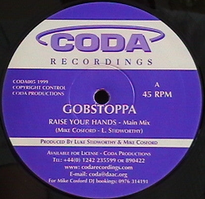 Gobstoppa : Raise Your Hands (12")