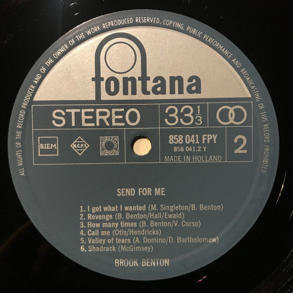 Brook Benton : Send For Me (LP, Comp)