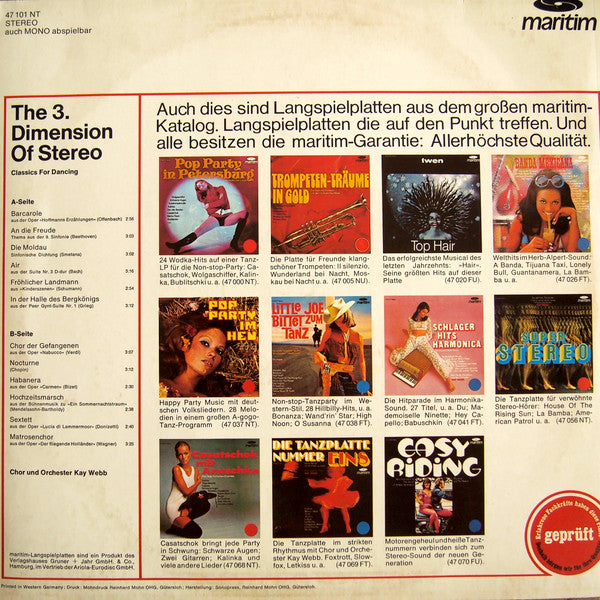 Orchester Kay Webb : The 3rd Dimension Of Stereo (LP)