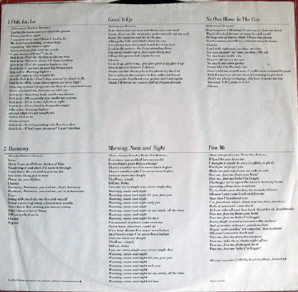 Suzi Lane : Ooh, La, La (LP, Album, SP )