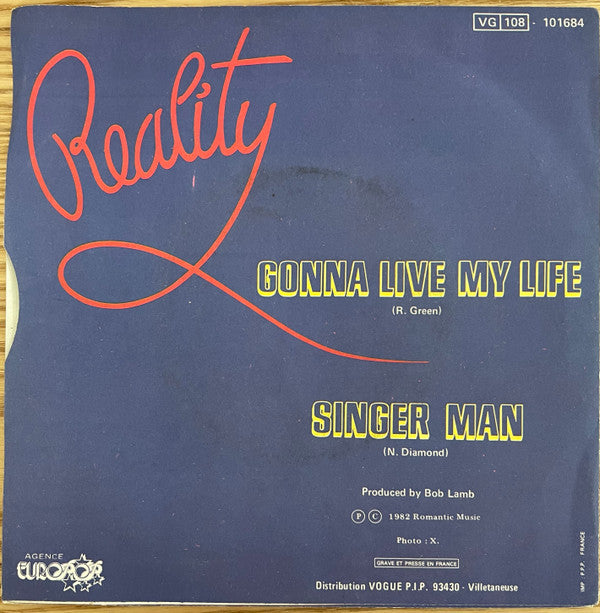 Reality (11) : Gonna Live My Life / Singer Man (7", Single)
