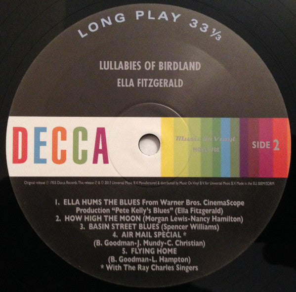 Ella Fitzgerald : Lullabies Of Birdland (LP, Album, Comp, Mono, RE, 180)