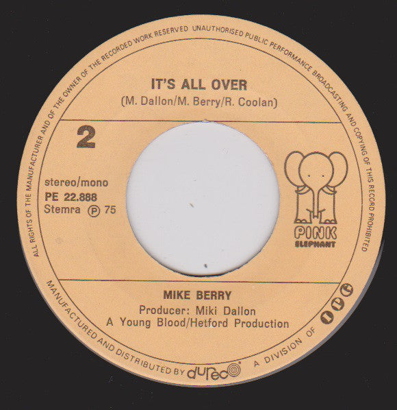 Mike Berry : Don't Be Cruel (7", Single)