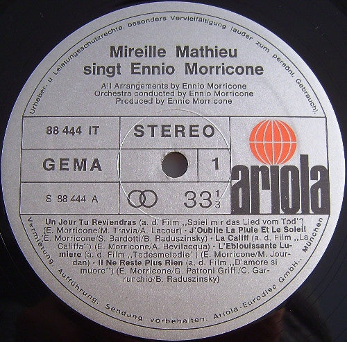 Mireille Mathieu / Ennio Morricone : Mireille Mathieu Singt Ennio Morricone (LP, Album, Gat)