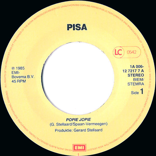 Pisa : Popie Jopie (7", Single)