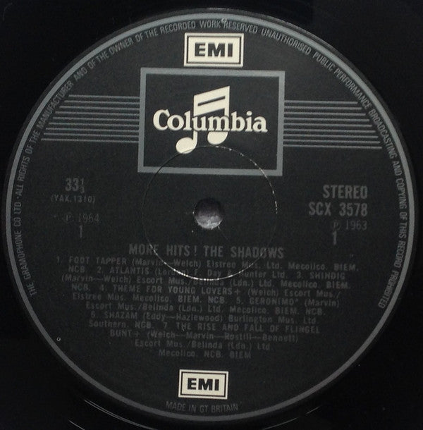 The Shadows : More Hits! The Shadows (LP, Comp, RE)