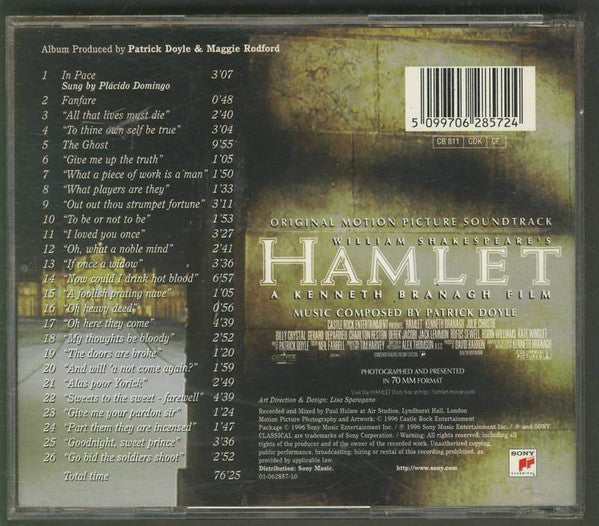 Patrick Doyle : Hamlet (Original Motion Picture Soundtrack) (CD, Album)