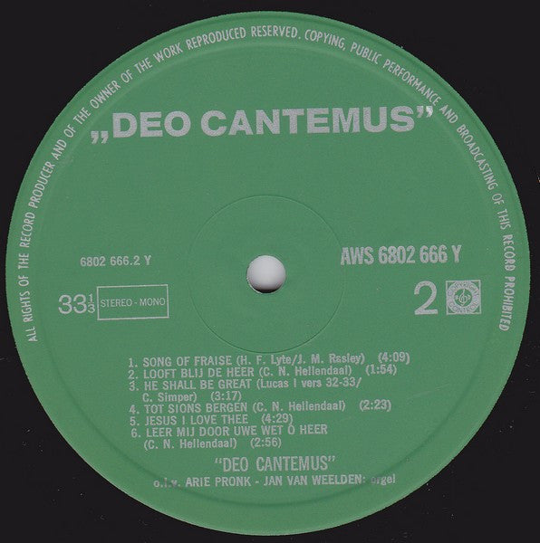 Young Credo Singers | Christelijk Gemengd Koor "Deo Cantemus" Rotterdam : This Is My Story | Song Of Praise (LP, Spl)