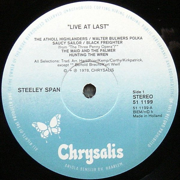 Steeleye Span : Live At Last! (LP, Album)