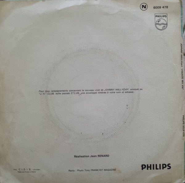 Johnny Hallyday : Prends Ma Vie (7", Single)