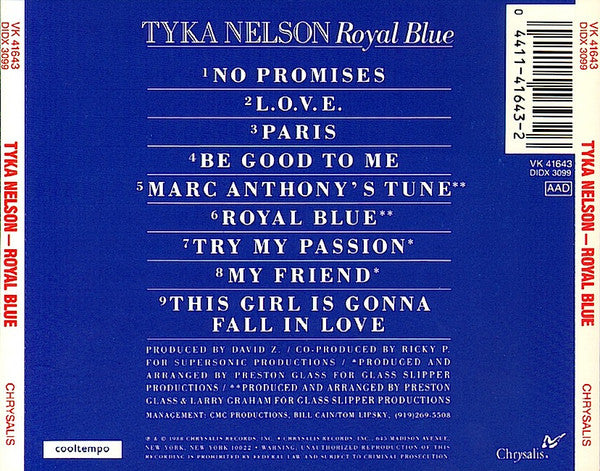 Tyka Nelson : Royal Blue (CD, Album)