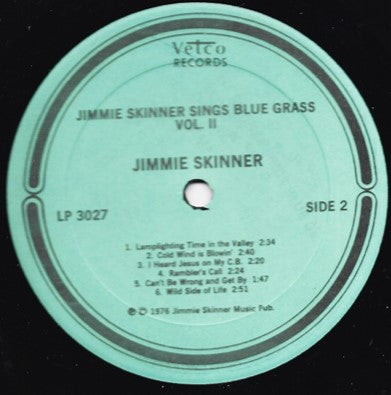 Jimmie Skinner : Sings Bluegrass. Vol. 2, With Josh Graves (LP, Album)