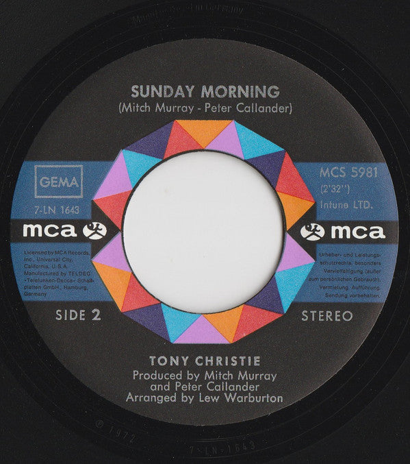 Tony Christie : Don't Go Down To Reno (7", Single)