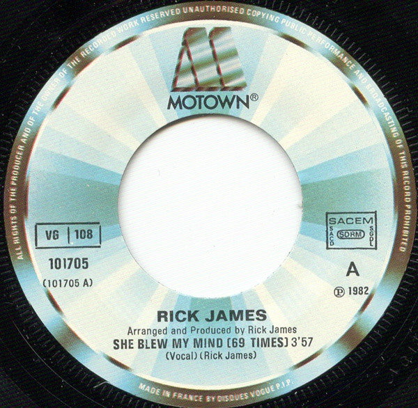 Rick James : She Blew My Mind (69 Times) (7")